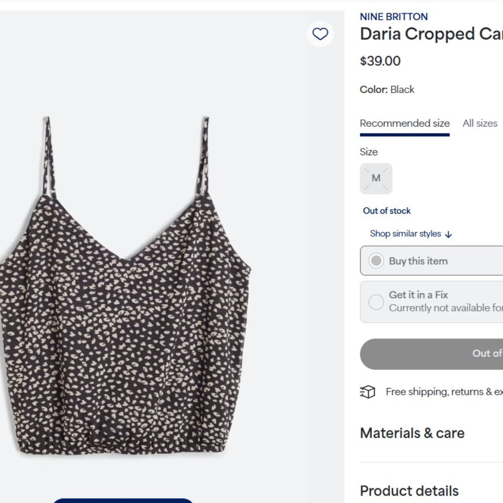 Daria Cropped Cami